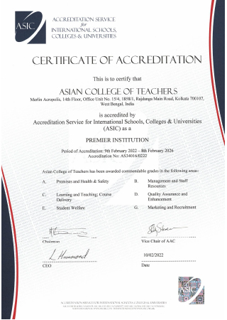 ASIC Accreditation Certificate